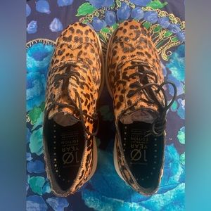 10th Anniversary Cole Haan Leopard fur Oxford 6.5